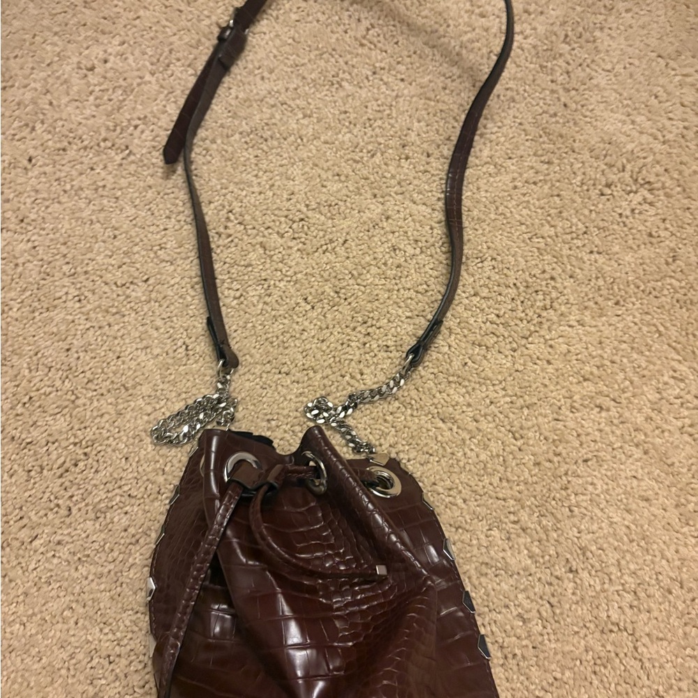 Elegant Brown  Bucket Bag